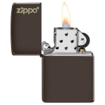 Зажигалка  Zippo (Зиппо) Reg Brown Matte Logo 49180ZL