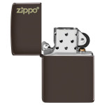 Зажигалка  Zippo (Зиппо) Reg Brown Matte Logo 49180ZL