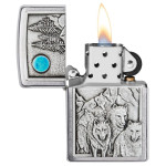 Зажигалка Zippo (Зиппо) Wolf & Pack Emblem 49295