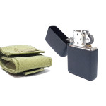 Зажигалка  Zippo (Зиппо) с тактическим чехлом Blk Crackle Tactical Pouch Green 49400