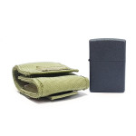 Зажигалка  Zippo (Зиппо) с тактическим чехлом Blk Crackle Tactical Pouch Green 49400