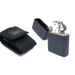 Зажигалка  Zippo (Зиппо) с тактическим чехлом Blk Crackle Tactical Pouch Black 49402