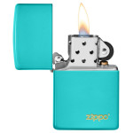 Зажигалка  Zippo (Зиппо) Flat Turquoise Zippo Lasered Logo 49454ZL