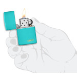 Зажигалка  Zippo (Зиппо) Flat Turquoise Zippo Lasered Logo 49454ZL