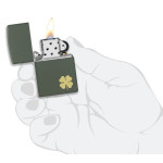 Зажигалка Zippo (Зиппо) Four Leaf Clover Design 49796