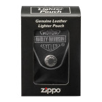 Чехол Zippo (Зиппо) черный с петелькой на кнопке HDPBK