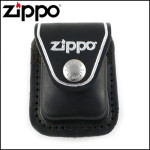 Чехол Zippo (Зиппо) черный с клипсой LPCBK