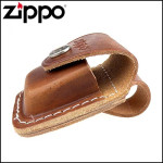 Чехол Zippo (Зиппо) коричневый с петелькой на кнопке LPLB