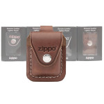 Чехол Zippo (Зиппо) коричневый с петелькой на кнопке LPLB
