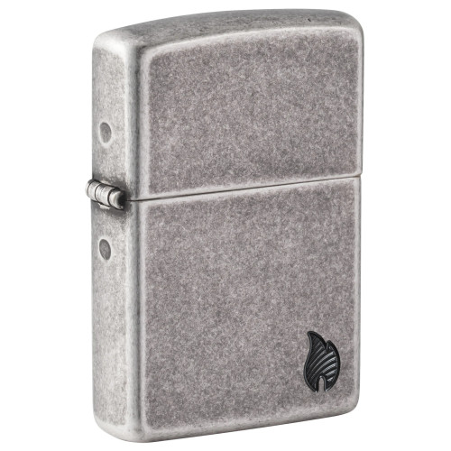 Зажигалка Zippo (Зиппо) Armor® Antique Silver Plt Flame Design 46399