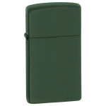 Зажигалка Zippo (Зиппо) узкая Slim Green Matte 1627