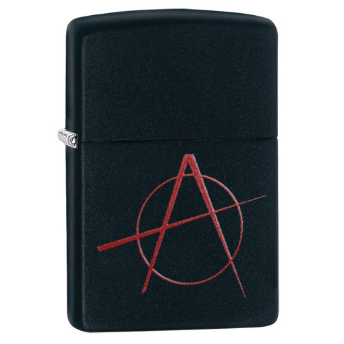 Запальничка Zippo (Зіппо) BLACK MATTE ANARCHY 20842