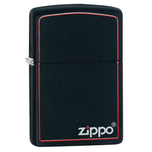 Запальничка Zippo (Зіппо) BLACK MATTE w/ZIPPO BORDER 218 ZB