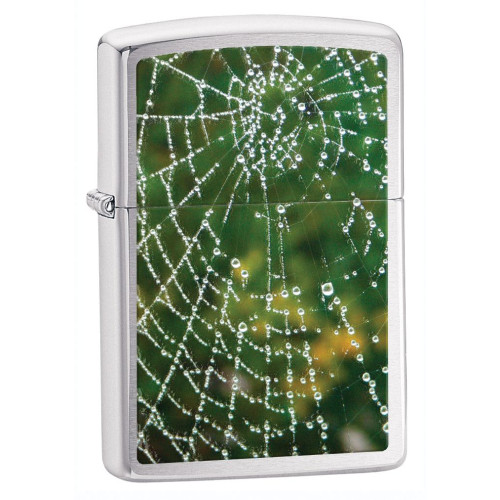 Зажигалка Zippo (Зиппо) SPIDER WEB RAIN DROPS 28285