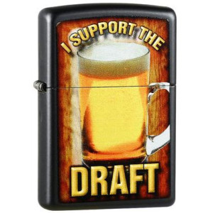 Зажигалка Zippo (Зиппо) I SUPPORT THE DRAFT 28294