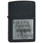 Зажигалка Zippo (Зиппо) PEWTER EMBLEM BLACK CRACKLE 363