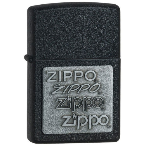 Зажигалка Zippo (Зиппо) PEWTER EMBLEM BLACK CRACKLE 363