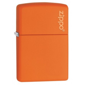 Зажигалка Zippo (Зиппо) ORANGE MATTE w/ZIPPO LOGO 231ZL
