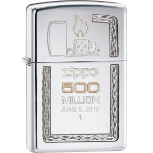 Запальничка Zippo (Зіппо) Armor 500th Million Limited Edition High Polish Chrome 28413