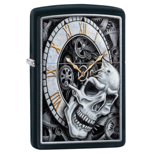 Зажигалка Zippo (Зиппо) Skull Clock Design 29854