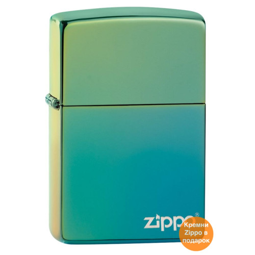 Зажигалка Zippo (Зиппо) Teal ZIPPO LOGO 49191ZL
