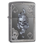 Зажигалка Zippo (Зиппо) Spade & Skull Design Armor 29666