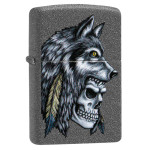 Запальничка Zippo (Зіппо) Wolf Skull Feather Design 29863
