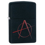 Зажигалка Zippo (Зиппо) BLACK MATTE ANARCHY 20842