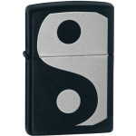 Зажигалка Zippo (Зиппо) BLACK MATTE, YING YANG 24472
