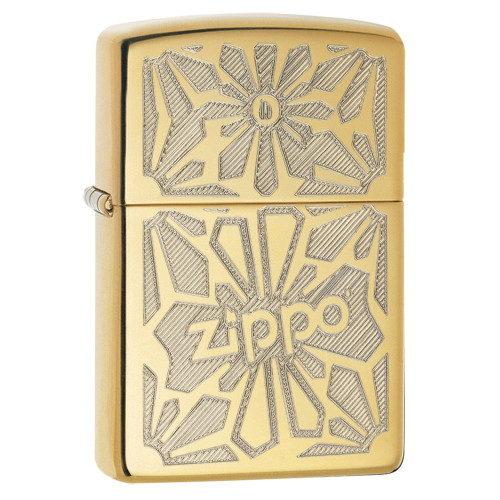 Зажигалка Zippo (Зиппо) Ornament High Polish Brass 28450