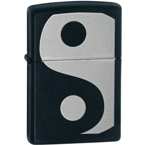 Зажигалка Zippo (Зиппо) BLACK MATTE, YING YANG 24472