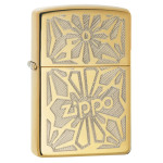 Зажигалка Zippo (Зиппо) Ornament High Polish Brass 28450