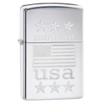 Зажигалка Zippo (Зиппо) Made In USA with Flag 29430