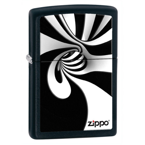 Зажигалка Zippo (Зиппо) SPIRAL BLK WHITE 28297